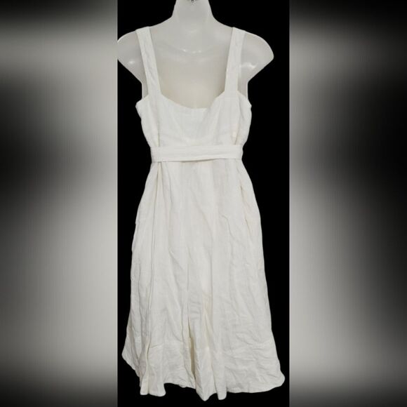 Burberry white linen sleeves dress size 12 - Picture 7 of 13